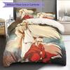 Inuyasha  Pattern Bedding Quilt Set  Home Decoration  Gift (1 * Duvet Cover + 2 * Pillowcase  Without Core)