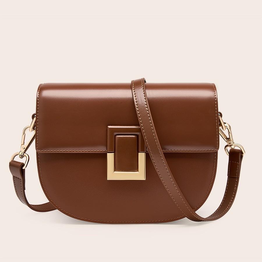 2025 New Luxury Genuine Leather Women's Saddle Bag Crossbody Bag Ladies Shoulder Bag Fashion Casual European and American Handbag