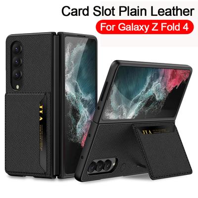 Pro Samsung Galaxy Z Fold 4 5g Pouzdro Ultratenké hladké kůže Držák slotu na karty Plastový kryt Krytka Pro Samsung Z Fold 4 Fold4