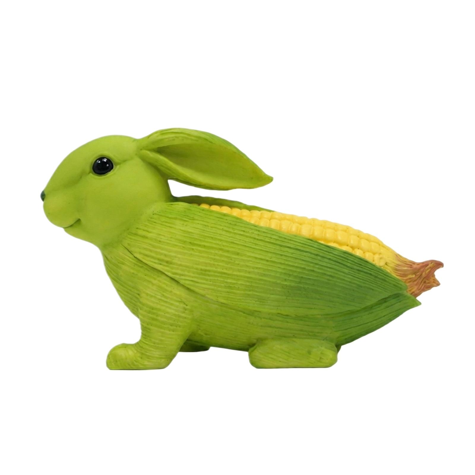 

Cute Bunny Garden Statue - Adorable Corn Bunny Resin Ornament, Suitable For Outdoor Patio And Decoration One Size