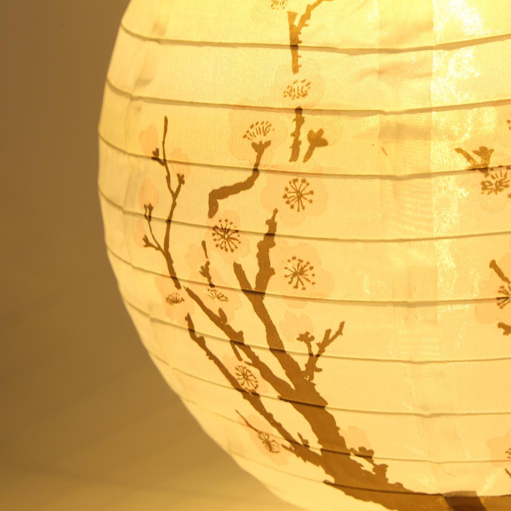 LED Solar Lantern 30cm Plum Blossom Decorative Lantern IP65 Waterproof Chinese Traditional Hanging Lanterns for Garden Porch