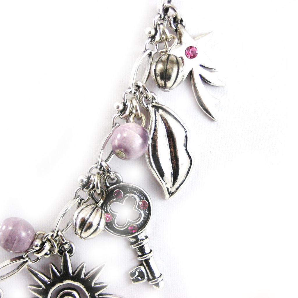 NOA [G0532] - Designer-Halskette 'Gypsy' rosa