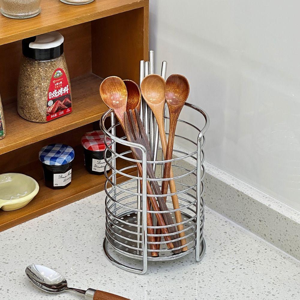 Draining Hole Base Chopstick Drying Racks Round Tableware Organizer  Desktop Organization