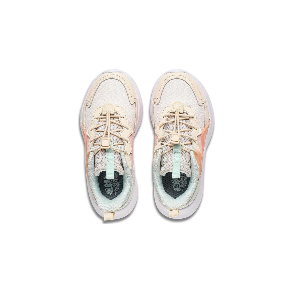 Li Ning Kids Ling Yue 3.5 Comfortable Shock Absorbing Durable Low Top Running Shoes Kids running shoes Gray Orange Blue YKNT090-2