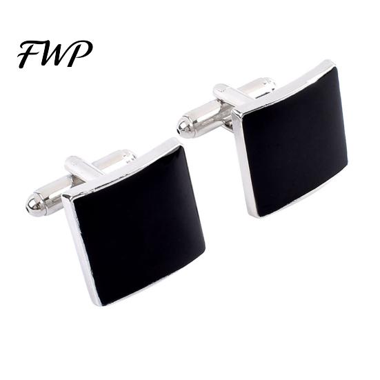 Easy Button Replacement 1 Pair Men Cufflinks Polished Smooth Surface Rhinestones Inlaid Rectangle Twist Shape Round Suit Shirt Accessories 3