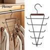 Vertical Wardrobe Storage Hangers V Shaped Closet Organizer, 12 Hooks 360 Degree Swivel Hook Design, Space Saving Organizers Beech Wood Hanger