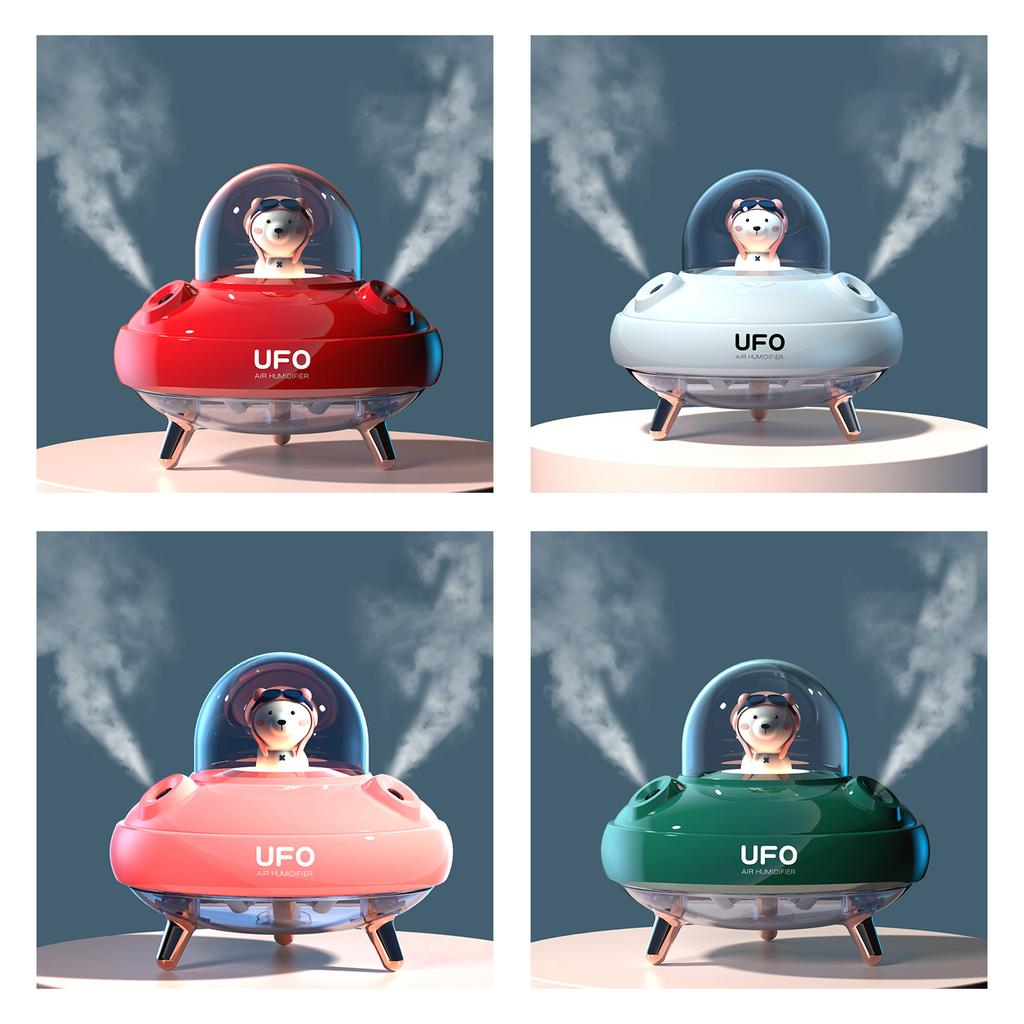 Double Spray Air Humidifier LED Light Bedroom Air Purifier Quiet 400ML