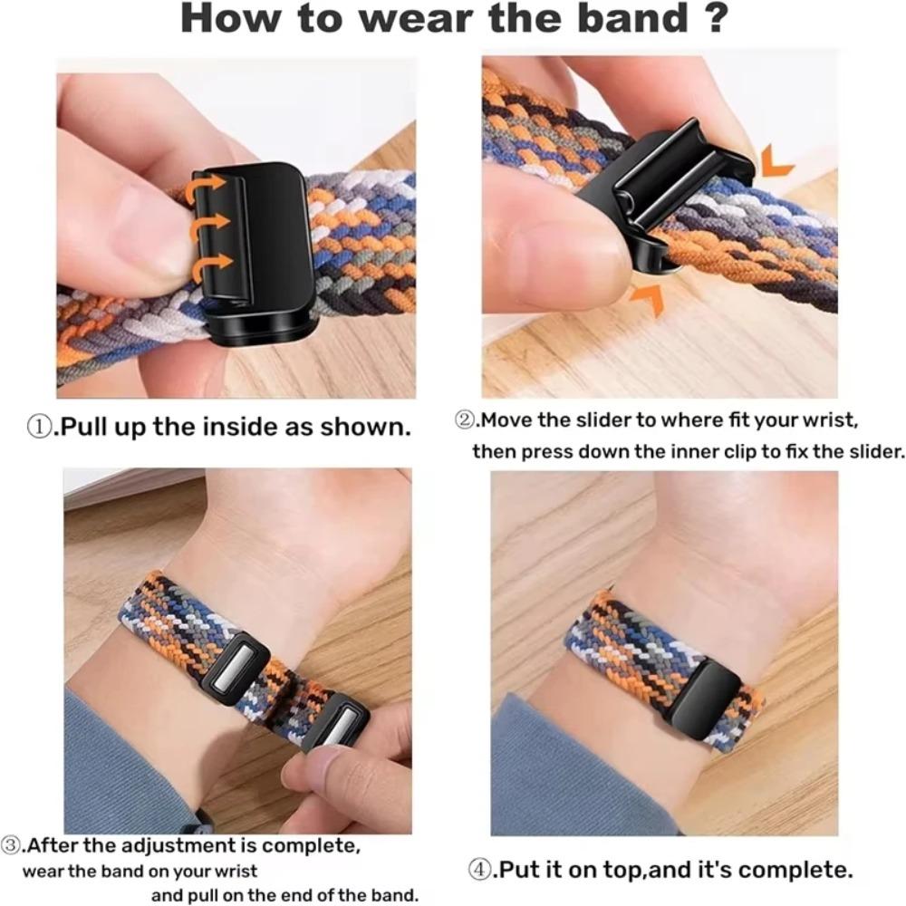 Magnetic Strap for Xiaomi Smart Mi Band 9 Pro/8 Pro Watch Band Comfortable Stretchable Braided Correa Redmi Watch 4 5 6 Brecelet