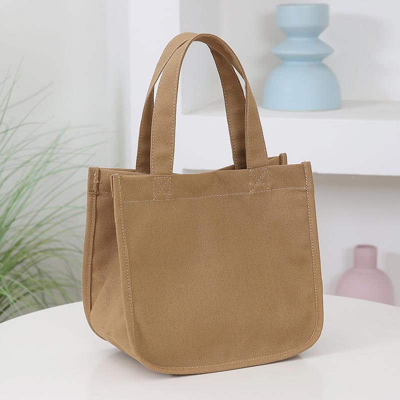 Canvas Lunch Bag Classic Bear Lunch Box Storage Handbag Multifunctional