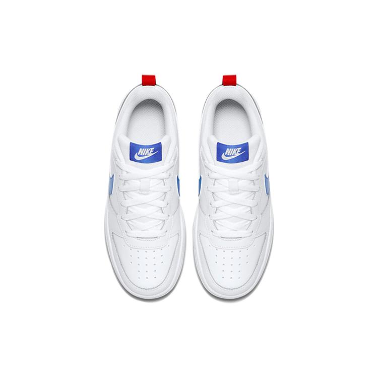 Nike Court Borough Low 2 'White Blue Red' Grade School (Unisex) Kids' Skateboarding Shoes BQ5448 109