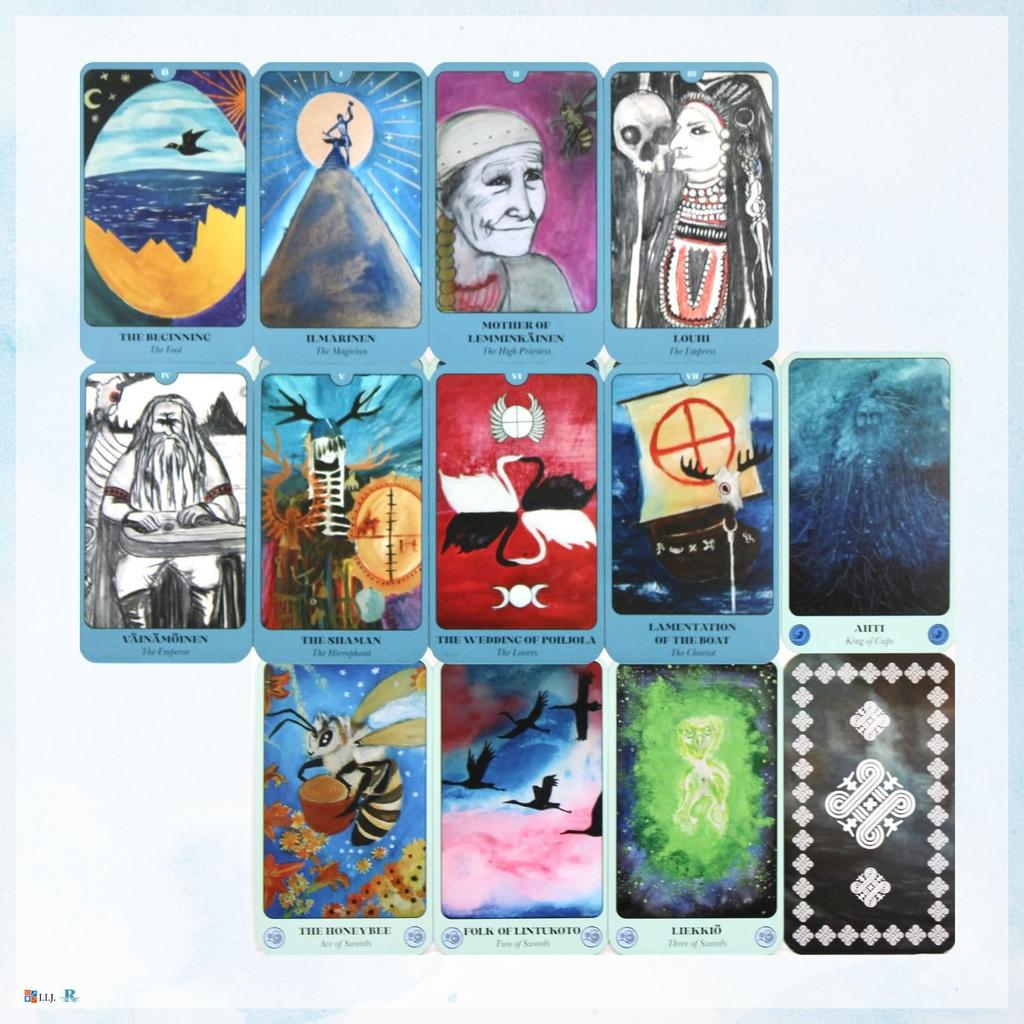 I.I.J Tarot Cards, Mythologia Fennica Tarot, 78 Cards, Tarot Reading, with Japanese Instructions, Authentic