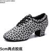 Leopard Latin Dance Shoes Jazz Tango Salsa Woman Modern Ballroom Dance Shoes Teacher Shoes 3.5cm/5cm Heels Dance Sneakers
