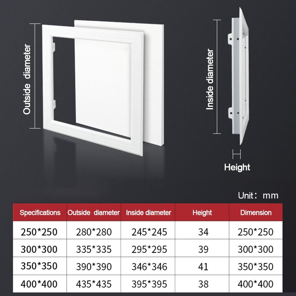 Door Latch White Access Panel Door Plastic Removable Inspection Hole ABS Access Hatch Cover Doors Wall Ceiling