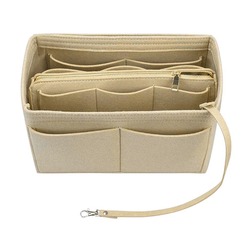Cosmetic Organizer Storage Pouch Felt Toiletry Container Divider Insert Handbag Insert  Outdoor