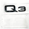 3D ABS Chrome Black Letters Numbers Car Rear Trunk Boot Emblem Sticker Badge For Audi Q2 Q3 Q5 Q6 Q7 Q8 Car Styling Accessories