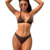 Sexy Lace Mesh Swimsuit Set Bikini Women Swimming Beach Vacation Pool Wear