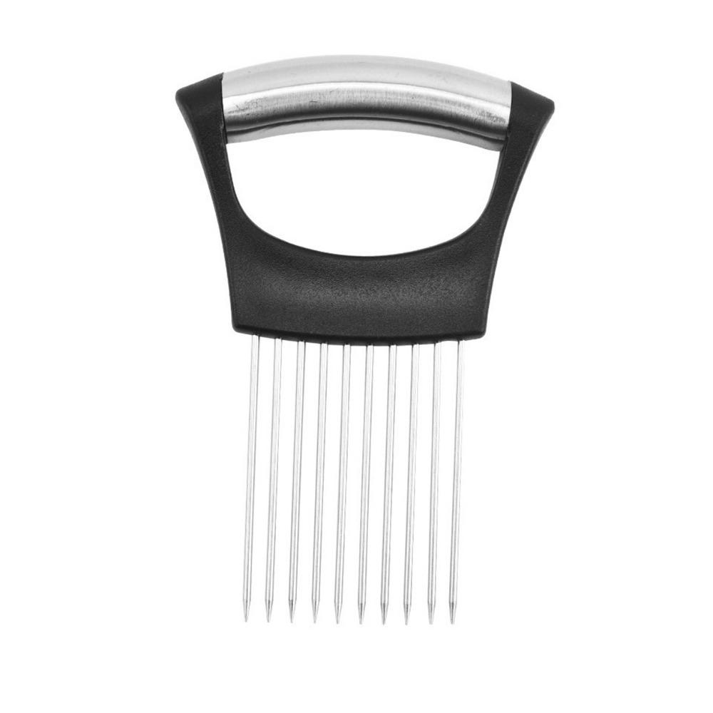 

Black Onion Cutter Holder Full Grip Handle Meat Tenderizer Food Slicers Assistant Fruit Slicing чёрный