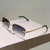 y2k Vintage Rimless Sunglasses Women For Men Luxury Brand Designer Sun Glasses Punk Popular Pink Outdoor Ladies Eyeglasses UV400