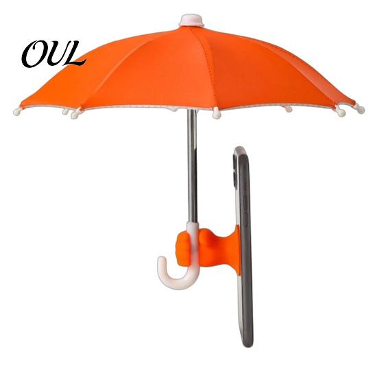 Mini Smartphone Umbrella Phone with Suction Cup, UV Protection Cellphone Travel Umbrella, Universal Mobile Holder for Beach Outdoor Sun Shield