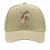 Rustic Galloping Horse Head Emblem Sandwich Baseball Cap Sun Cap Outdoor Workouts Hat