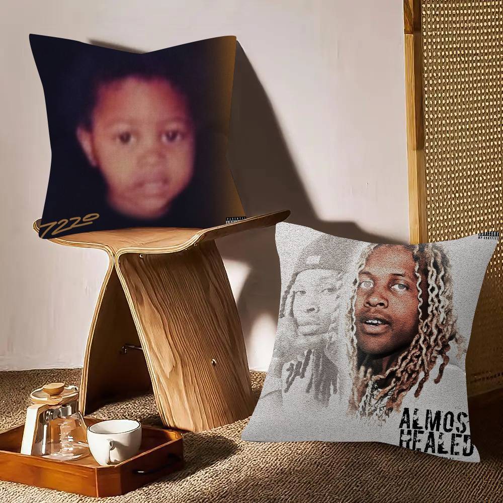 Rapper Lil Durk Deep Thoughts Pillow Gift Home Office Decoration Bedroom Sofa Car Cushion Cover case 45x45