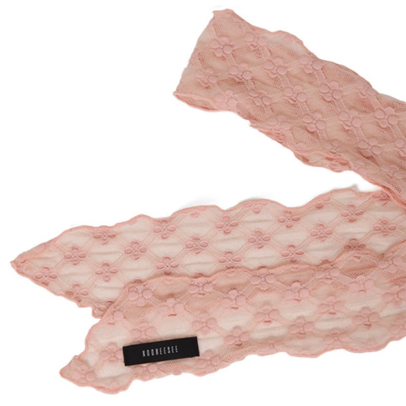 COOKEESEE Net Lace Scarf (Indian Pink)