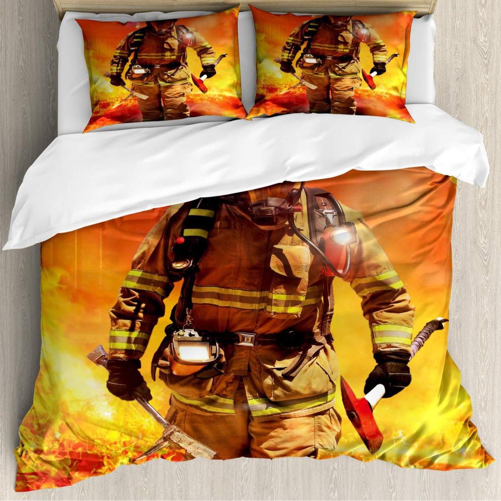 Female Pop Art Three-Piece Quilt Cover Digital Printing Bedding Set Bed Cover