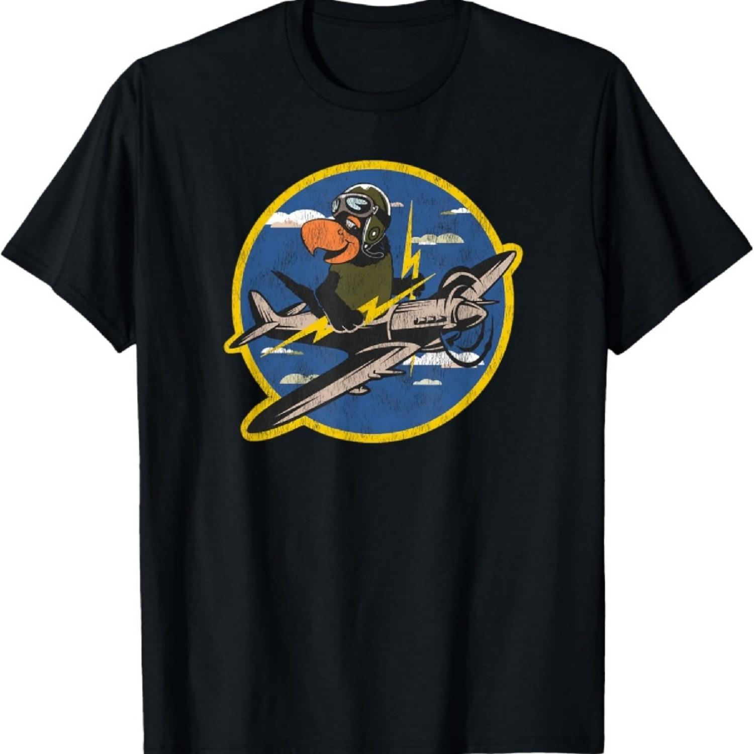 

Distressed WW2 Vintage Patch Fighter Pilot for War Veterans T-Shirt XXXXXL чорний