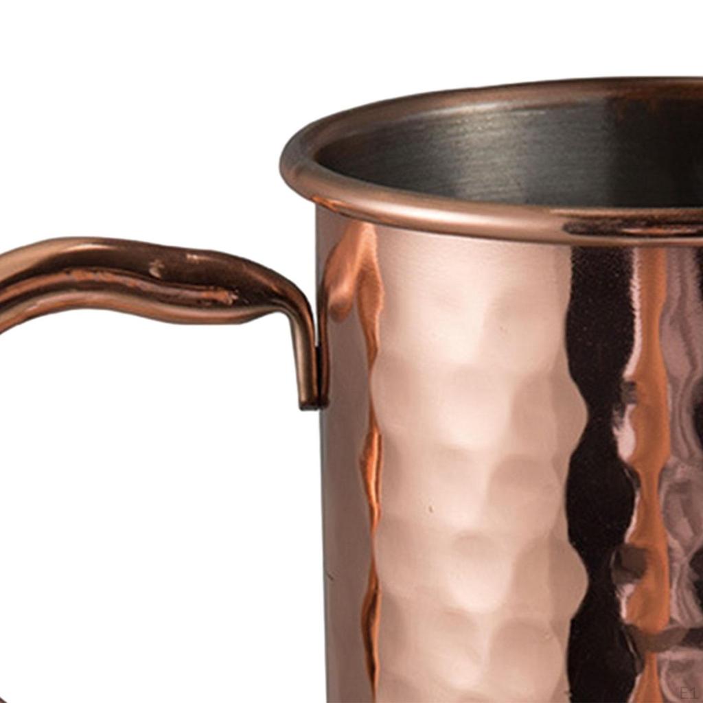 Moscow Mule Mug Hammered Cup Stainless Steel Water for Travel Restaurant Cafe Bar