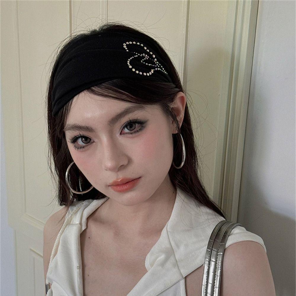 Knit Knitted Headband Yoga Sports Hairband Wide Edge Elastic Hairband  Girls