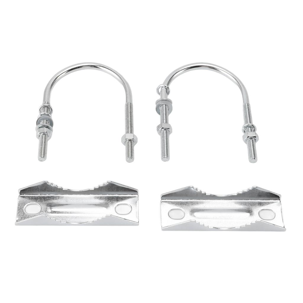 Doppelantennenmast-Klemmsatz Eisen V-Backenblock mit U-Bolzen Mast-zu-Mast-Montagehalterungssatz für