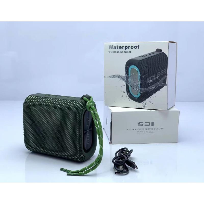 

Водонепроницаемая Bluetooth-колонка для улицы, портативная, с качественным басовым звуком, водонепроницаемая беспроводная Bluetooth-колонка зелёный