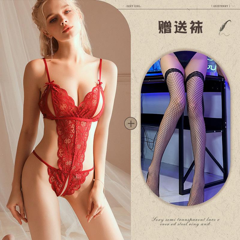 Night listening incense lingerie sexy lace onesie women's passion suit pure desire hollow uniform temptation 874