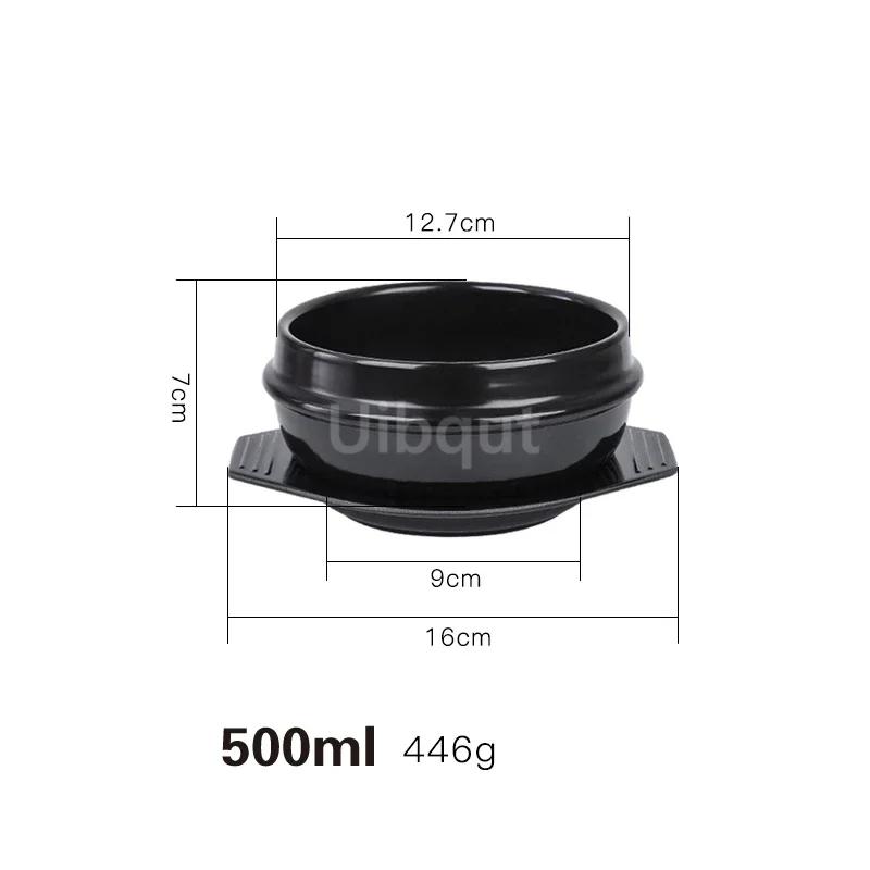 Korean Stone Pot Mixed Rice Stone Pot Korean Cuisine Casserole High Temperature Potted Rice Tableware Pots for Cooking Soup Pot