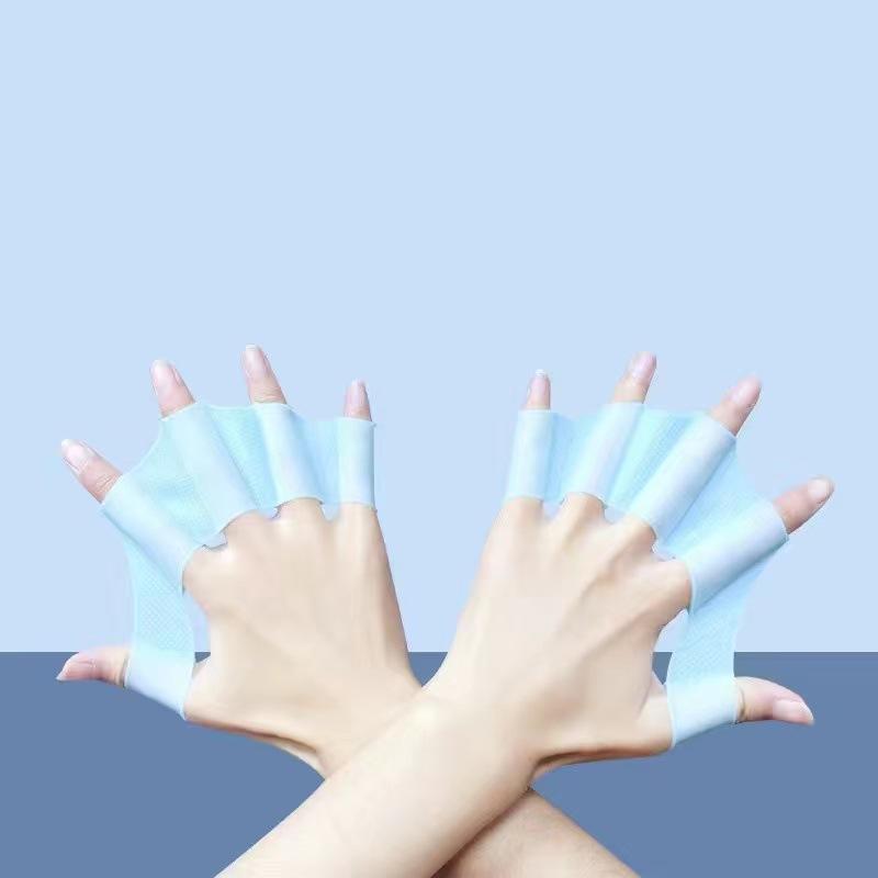 Non-Toxic Summer Silicone Swimming Hand Fins Special Equipment For Teenagers Adults Children Freestyle Paddling
