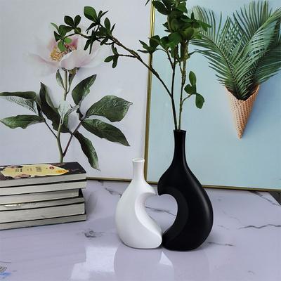 Kreative Retro Unregelmäßige Blumenvase Imitation Keramik Kunststoff Blumenvase Wohnzimmer Schreibtisch Dekoration