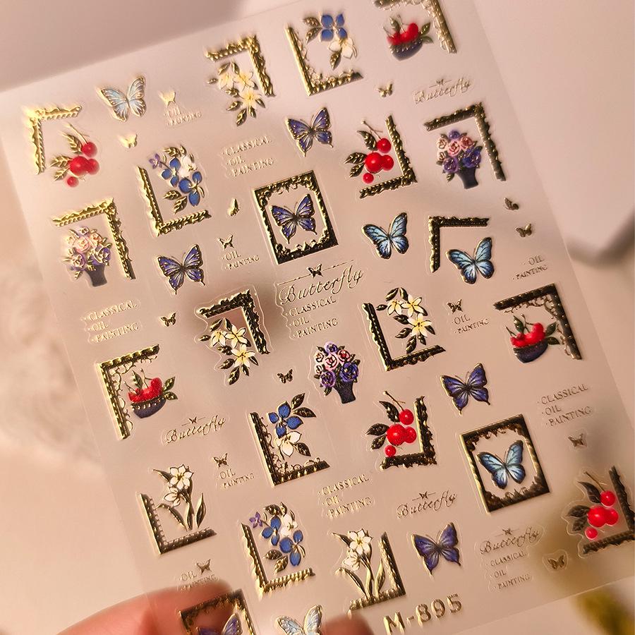 

Ferro M-895 Тисненая бабочка Нейл-арт Горячее тиснение Желейная серия