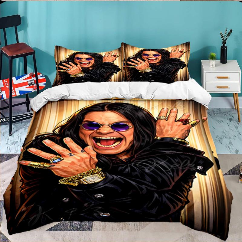 Ozzy Memorial 3PCS Bedding set,Ideal for 1pc Duvet Cover And 2pcs Pillowcases Perfect for Fan gift,Ideal for Bedroom, Dormitory