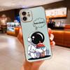 Weiche Telefonhülle mit süßem Astronauten-Vollkameraschutz für Redmi Note 13 Pro 12 Pro 12S 11 Pro 11S 10S OPPO A38 A77s A96 Realme C33 C65 OnePlus