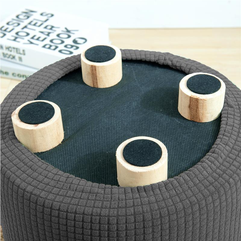 Round Ottoman Slipcover Stretch Footrest Covers Elastic Ottoman Cover Spandex Footrest Stool Footstool Protector For Furniture