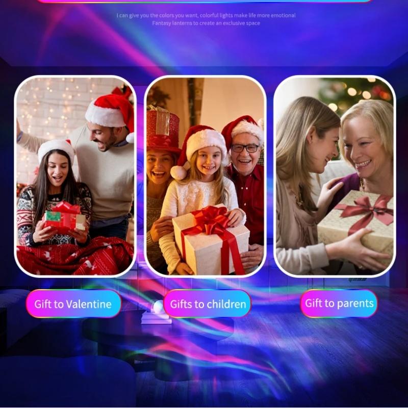 Dynamics Northern Lights Starry Sky Projection Light USB Plugged In Music Player Atmosphere Moon Light Projection Nightlight