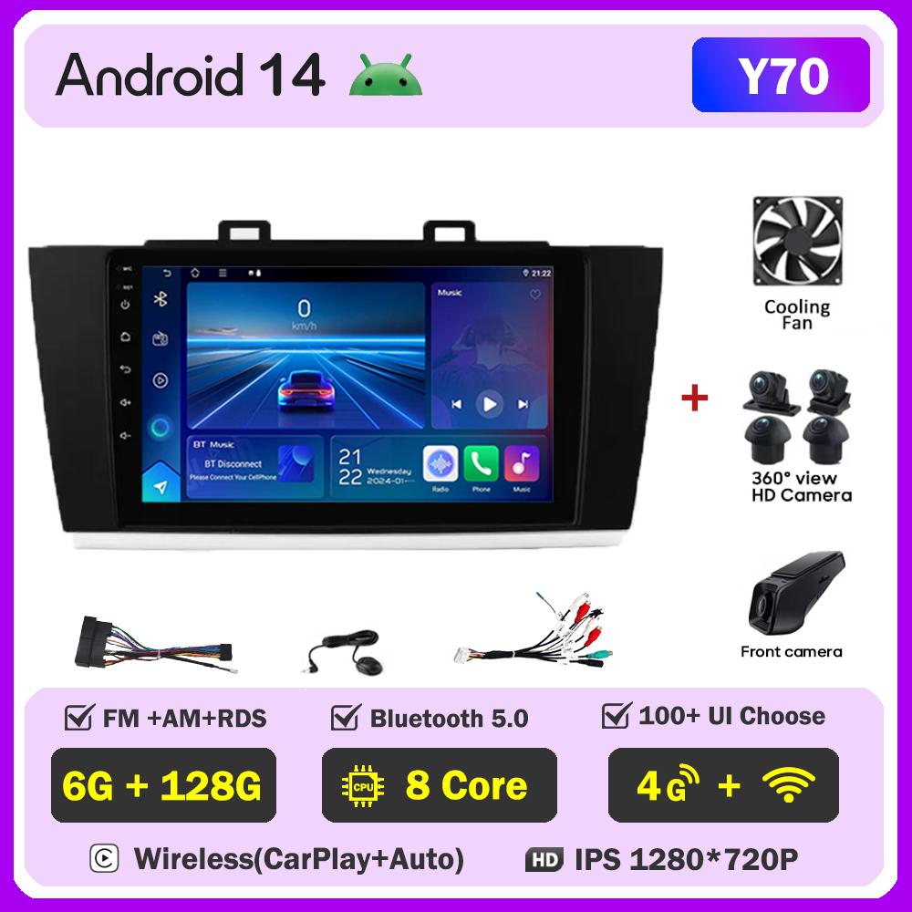 For Subaru Legacy Outback 2015-2018 Car Radio Player Car Carplay Screen Autoradio Mirror Link Car Intelligent Systems RDS DSP