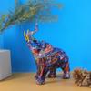 Kreativ Färg Linje Graffiti Elefant Staty Europeisk Graffiti Konst Djur Skulptur Personlig Hem Skrivbordsdekoration Prydnader