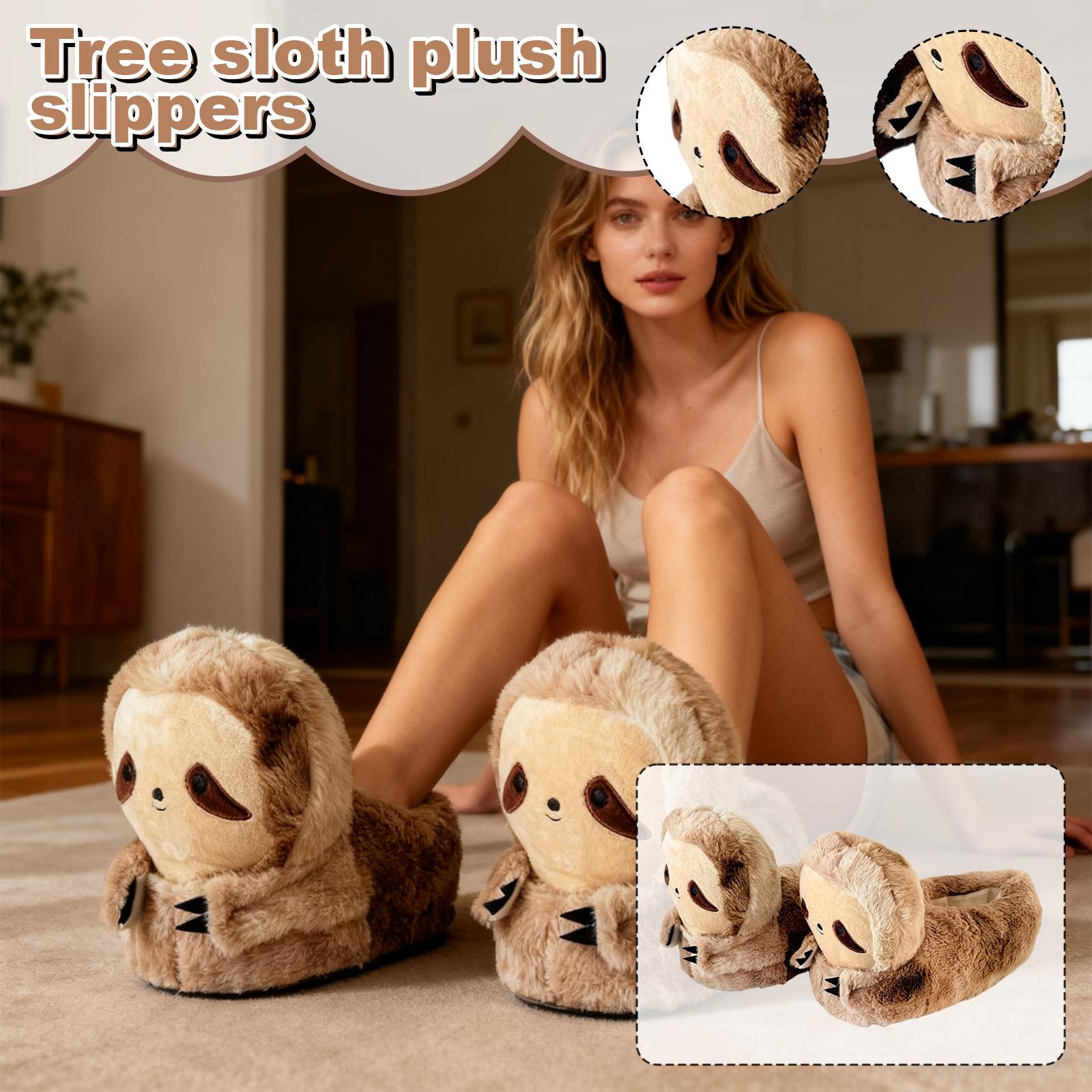 

Sloth Slippers Plush Toys For Home And Indoor Use One Size