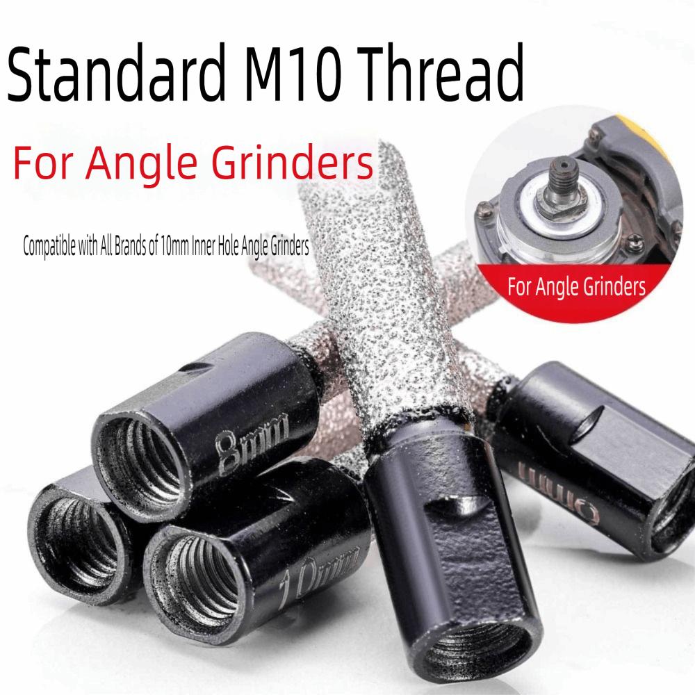 M10 Diamond Brazed Backwater Grinding Wheel Bit 6-12mm Portable Angle Grinder Dry-drilling Bit Angle Grinder Bit
