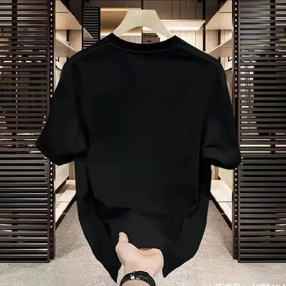 Pánské tričko s letním potiskem ze 100% bavlny, tričko s kulatým výstřihem a krátkým rukávem, nový písmenkový trend 2025, módní, ležérní, ins