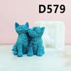 3D Large 2025 Teddy Dog Candle Silicone Mold Cute Cat Hug Resin Mold Cat Dog Gypsum Mould Home Decoration Animal dog molds