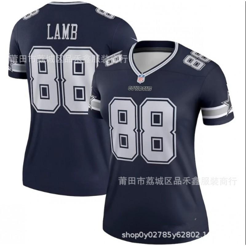 Dallas Cowboys Womens Youth Football Jersey CeeDee Lamb 88 Cotton Fan Apparel Fall Winter
