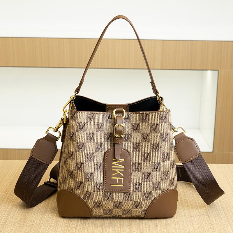 

Ретро сумка-ведро контрастного цвета в иностранном стиле, новая женская сумка, вместительная, простая и модная, портативная, через плечо, мессенджер хаки