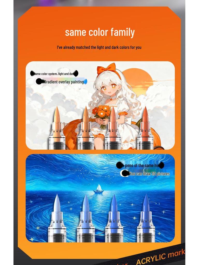 Acrylmarker Weiche Spitze: Waschbar & Deckend für Kinder-Kunstprojekte